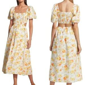 NWT Faithfull the Brand | Loucetta Midi Dress Palermo Floral Print - Size 6/M